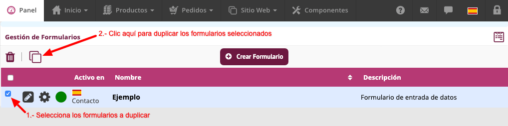 duplicar formularios